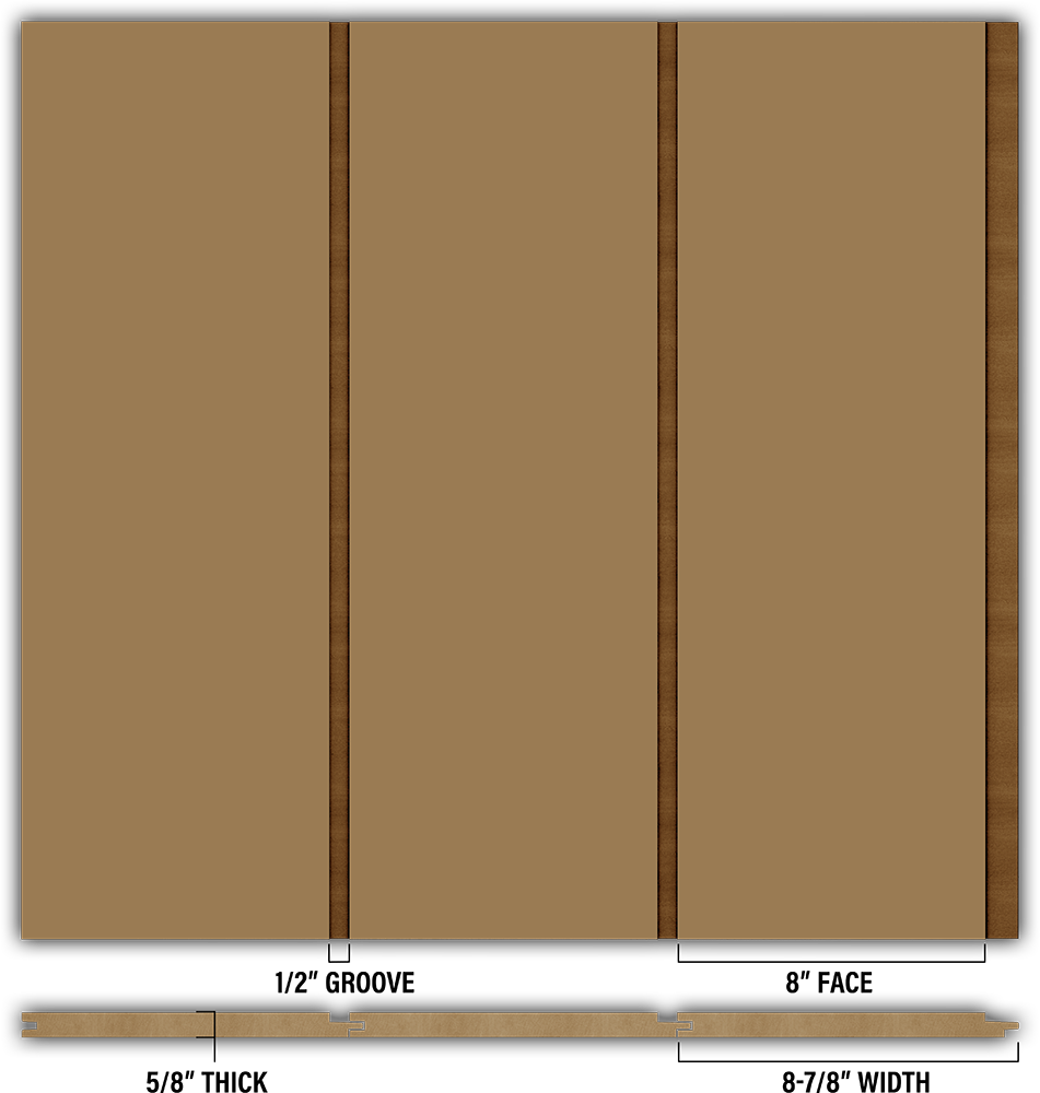 8″ Smooth T&G Modern Shiplap Strips - Individual