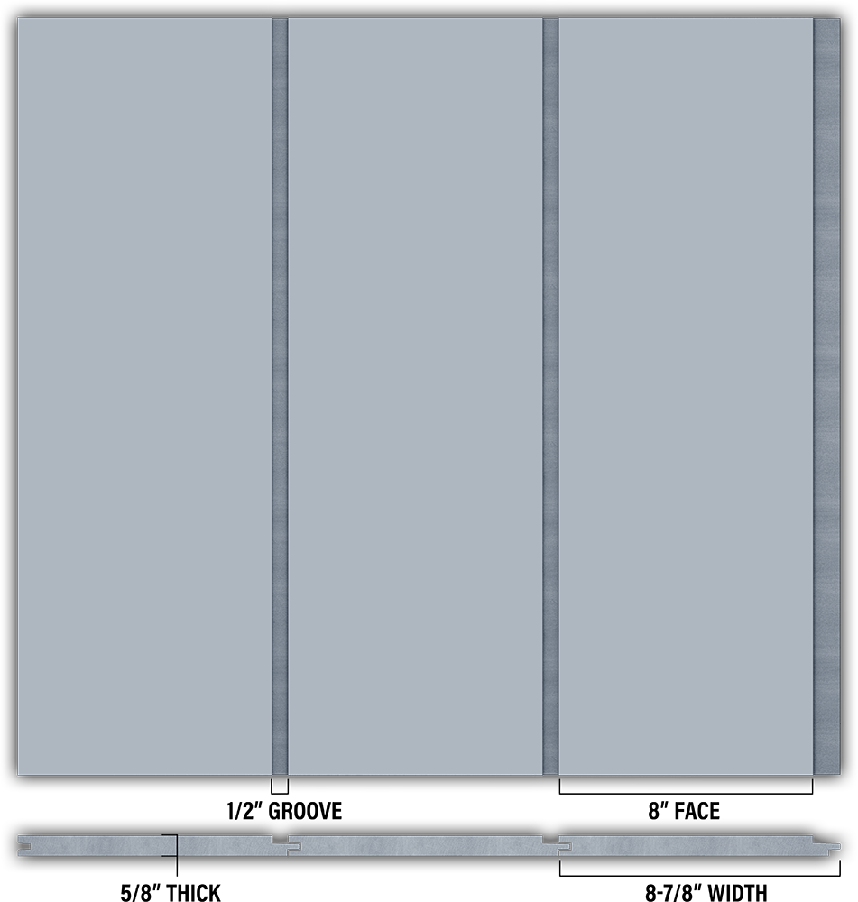 8″ Smooth T&G Modern Shiplap Strips - Individual