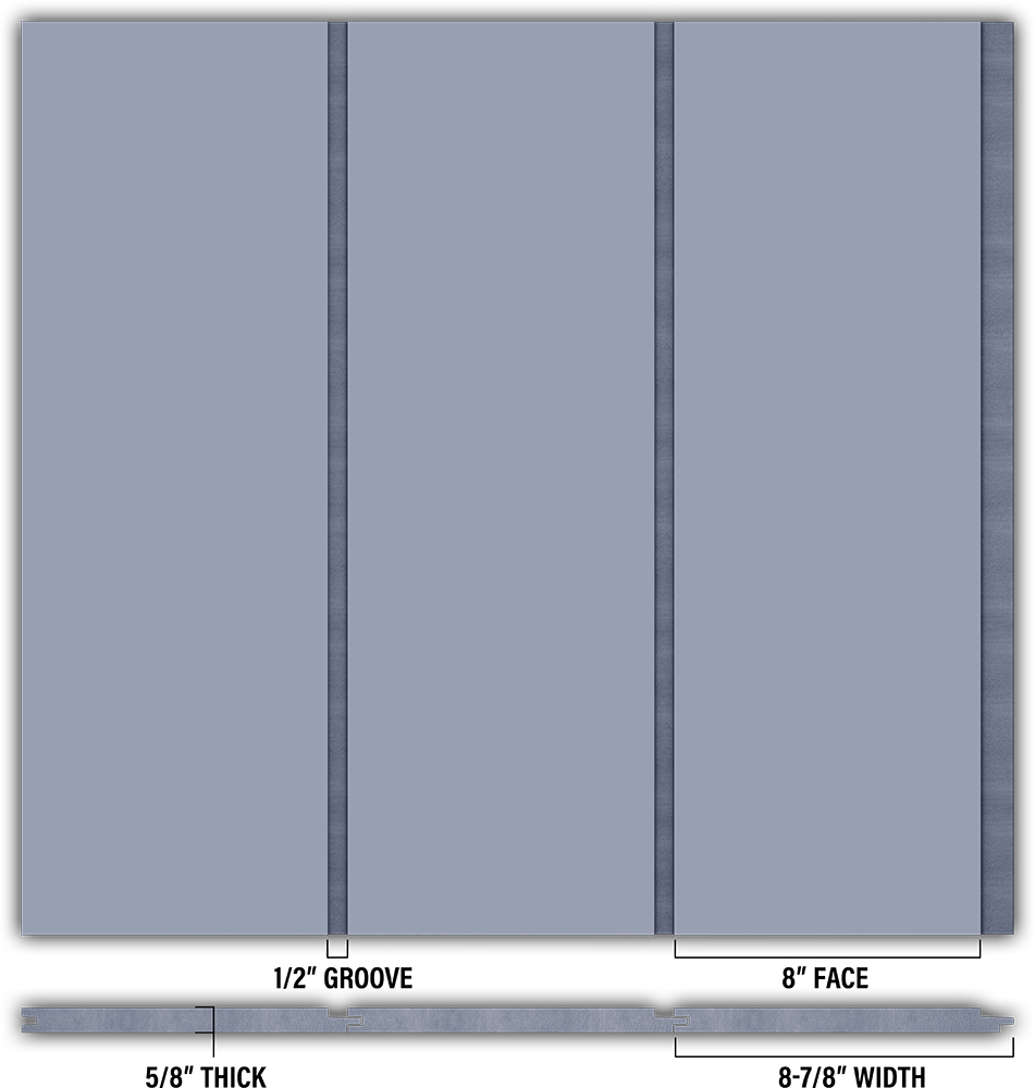 8″ Smooth T&G Modern Shiplap Strips - Individual