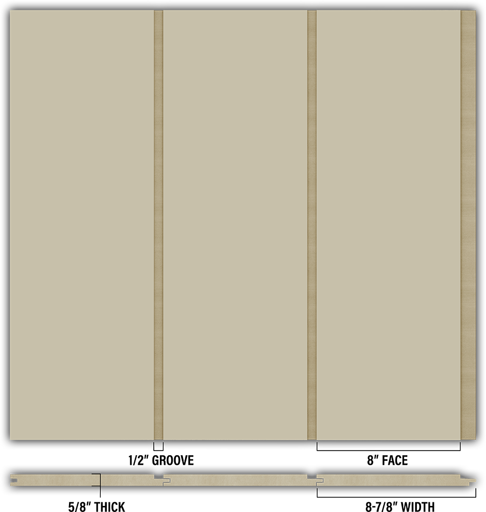 8″ Smooth T&G Modern Shiplap Strips - Individual