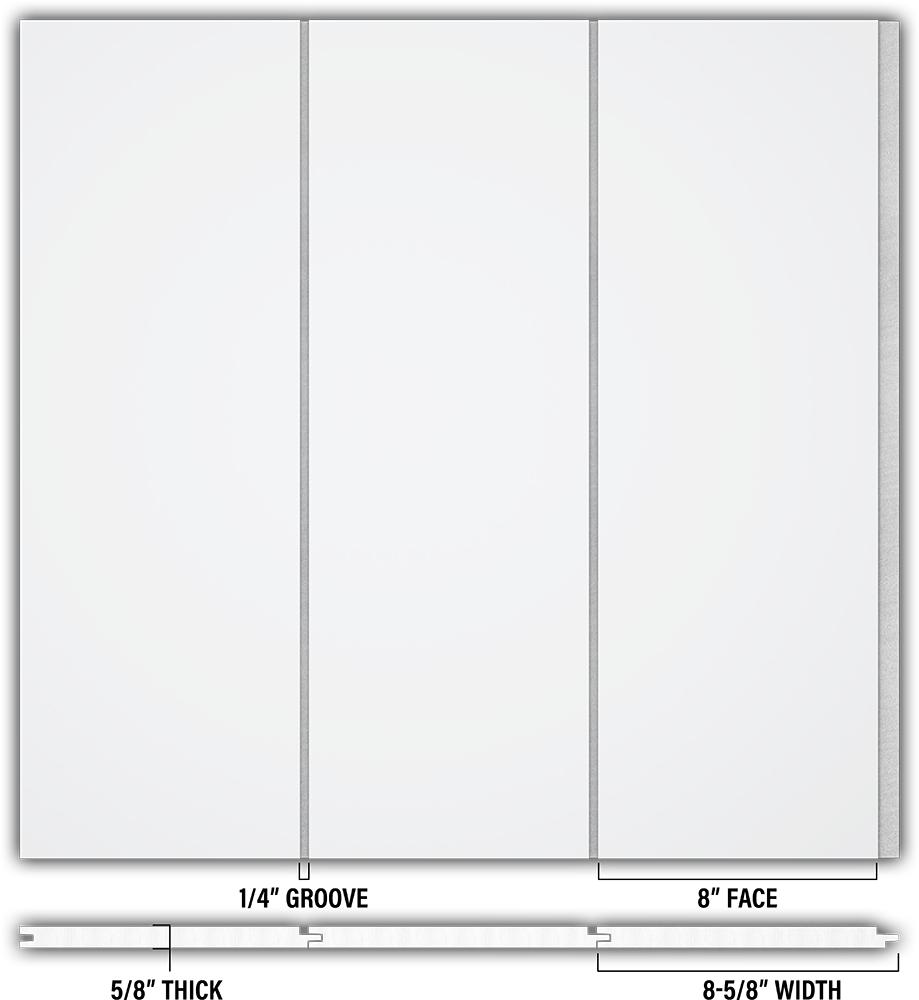 8″ Smooth T&G Modern Shiplap Strips - Individual
