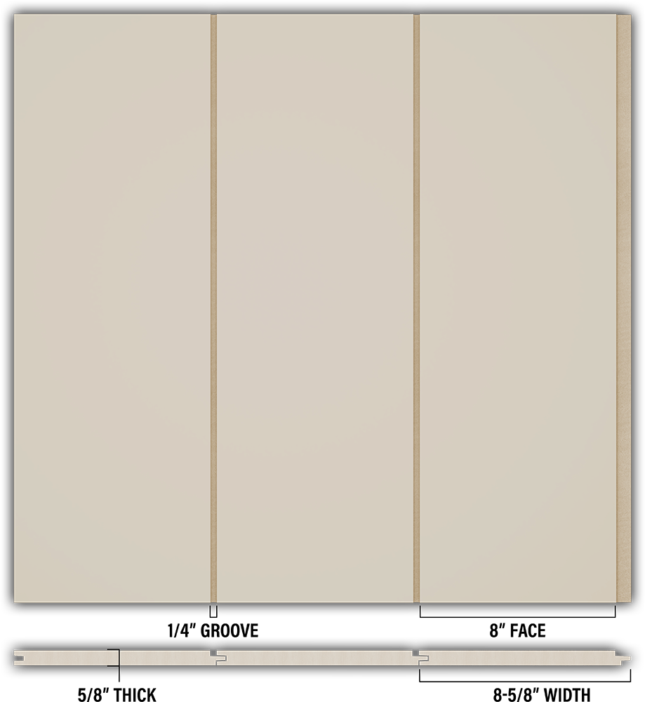 8″ Smooth T&G Modern Shiplap Strips - Individual