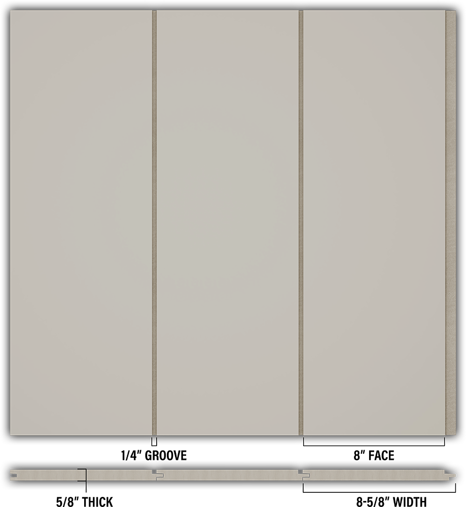 8″ Smooth T&G Modern Shiplap Strips - Individual