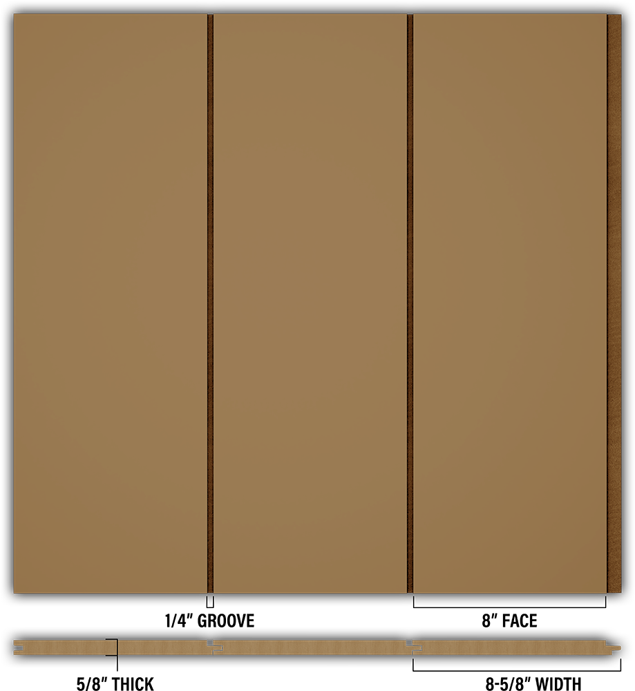 8″ Smooth T&G Modern Shiplap Strips - Individual