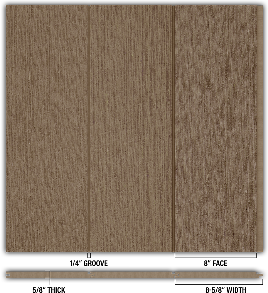 8″ RoughSawn T&G Modern Shiplap Strips - Individual