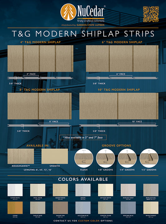 T&G Modern Shiplap Display Board